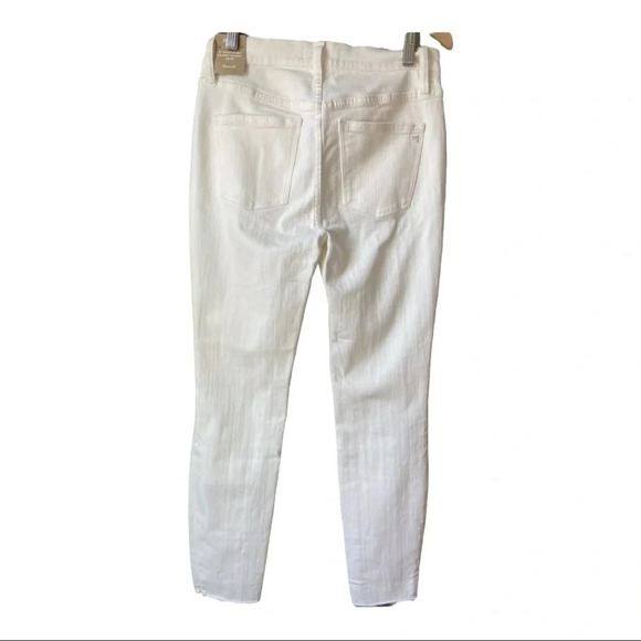 NWT Madewell Off White High Riser Skinny Crop size 27 Distressed Raw Hem - Picture 2 of 9